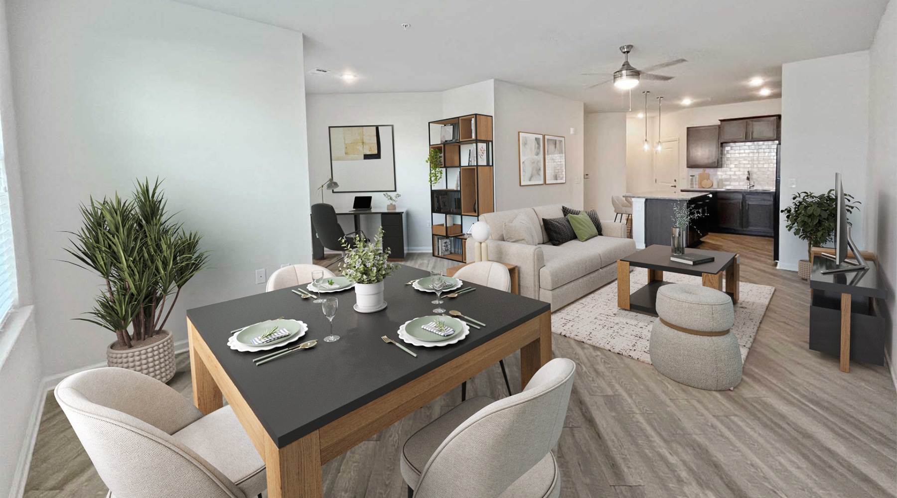 Live at The Burke  Interior view of dining room