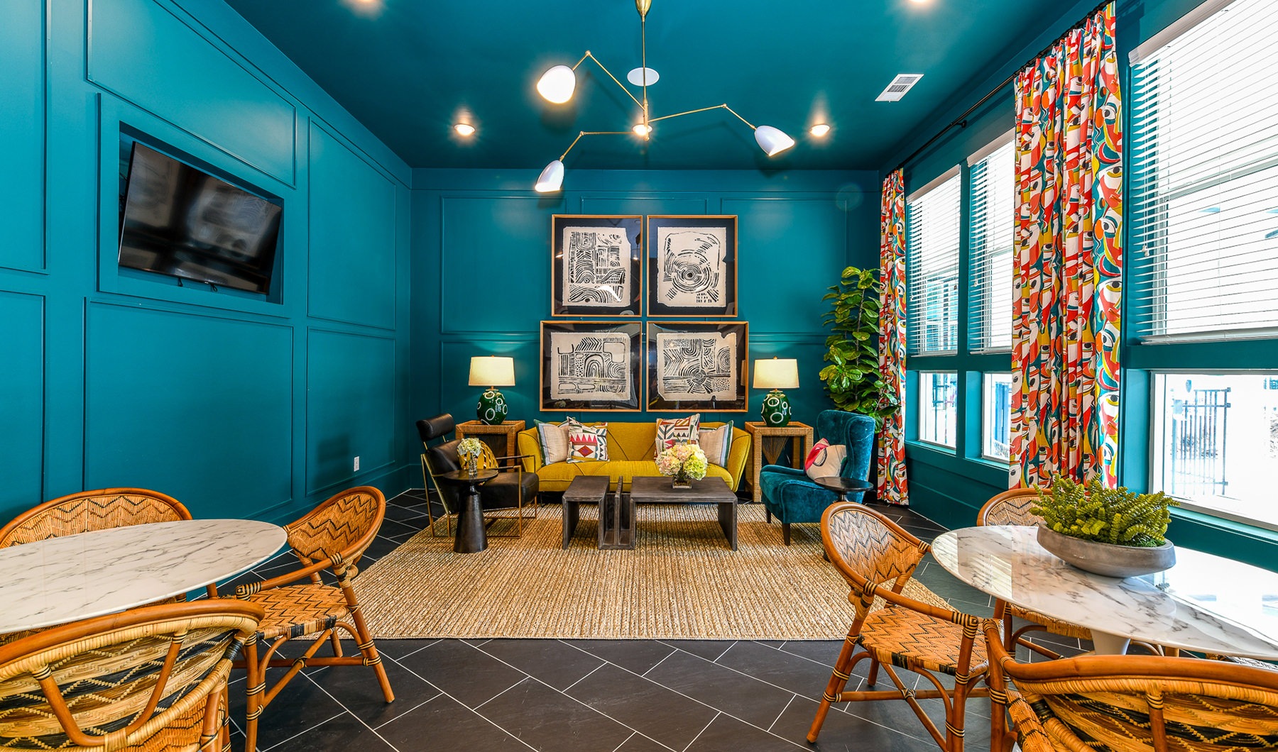 Community Lounge Community Lounge with green walls